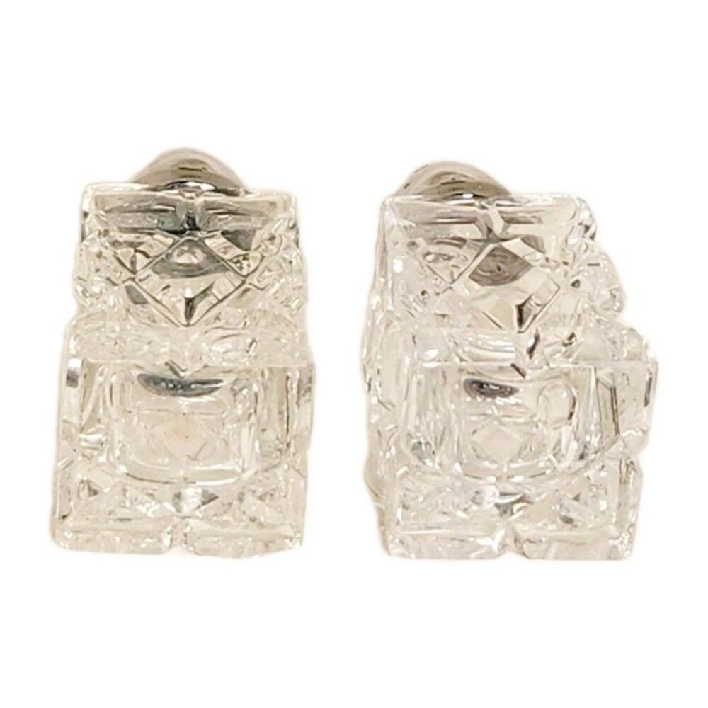 Vintage Cut Glass Salt & Pepper Shakers With Metal Lids - Picture 2 of 3